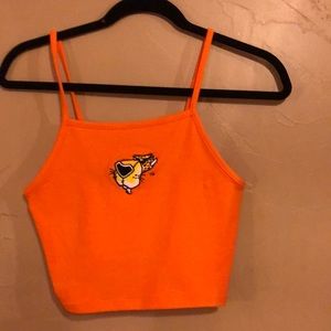 Forever 21 x Cheetos collection cropped tank